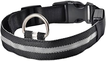 GEILI LED Night Light Emission Pet Collar LED Pet Collar Loss Prevention White Large 20.47"