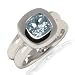 Pure Collection Damen-Ring Sterling Silber Topas Blau 58 60709051