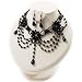 Black Gothic Costume Choker Necklace And Earring Set