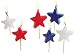 Tag Star Cake Candles, Set of 6, Red White and Blue