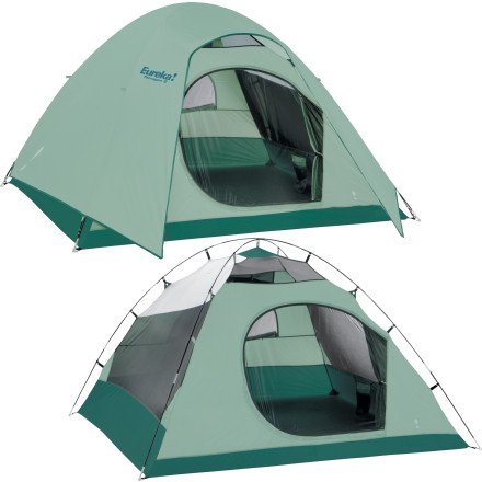 4-Person 3-Season Pastel Green Lightweight Tent, Tetragon 8