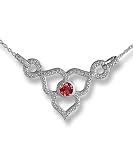 Open Flower Trillion Diamond Pave Pendant in white gold and pink tourmaline by Zasha Signature Jewelry