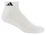 adidas Mens 6-Pack Low Cut Sock, White/Black (Shoe Size 6-12)