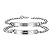 His and Hers Matching Set Stainless Steel Bracelet (2PCS)