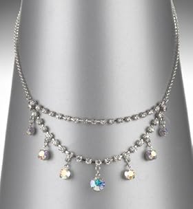 Double Strand Diamanté Necklace