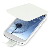 SAMSUNG i9300 GALAXY S3 HANDY LEDER TASCHE CASE H�LLE IN WEI�, QUBITS RETAIL VERPACKUNGvon "QUBITS"