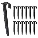 12pc Fiskars #129 Yard & Garden 5" Hold-Down Anchor Stakes Rust-Proof ABS - Landscaping, Tubing, Hose, Plants