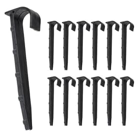 12pc Fiskars #129 Yard & Garden 5" Hold-Down Anchor Stakes Rust-Proof ABS - Landscaping, Tubing, Hose, Plants