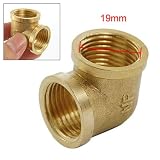 19mm F x F Brass Threaded Elbow Tube Fitting Coupling