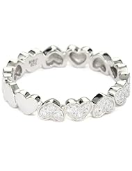 Myia Passiello "Timeless Hearts" Swarovski Pure Brilliance Zirconium Multiple Hearts Ring