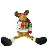 Reindeer Beanbag Stuffed Animal Shelf Sitter Christmas Decoration Home Décor Handmade Fleece Plush