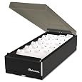Universal 10601 - Business Card File, Metal/Plastic, 4 1/4 x 8 1/4 x 2 1/2, Black/Smoke
