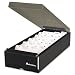 Universal High-Capacity Business Card File, Metal/Plastic, 4 1/4X8 1/4X2 1/2, Black/Smoke