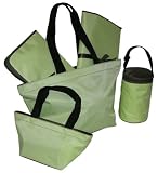 Lemon Chocolate Diaper Tote - Five Piece Set