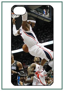 Josh J Smith Atlanta Hawks NBA Star Player iPhone 4 iPhone4 Black Designer Hard Case Cover Protector Bumper