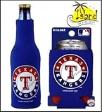 SET OF 2 TEXAS RANGERS MLB CAN & BOTTLE KOOZIE COOLER