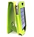 Apple iPhone Premium Leather Flip Carrying Case with Rotating Belt Clip - 3 Color Choices , GREEN