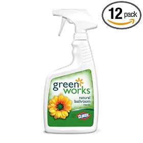 Clorox Greenworks General Bathroom Cleaner Spray, 24-Ounce Spray Bottle (Pack of 12)