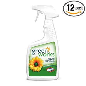 Clorox Greenworks General Bathroom Cleaner Spray, 24-Ounce Spray Bottle (Pack of 12)