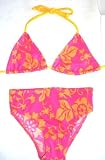 Girls 4-6X 2-piece Swimwear Triangle Top Bikini Pink/Orange Floral