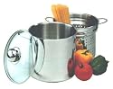 ELO 90620 Stainless Steel 5.4-Quart Spaghetti Pot with Steamer Basket, Induction Ready