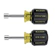 Klein Tools 610M 1/4 and 5/16 Magnetic Tip Nut Driver Set, 1-1/2" Hollow Shanks