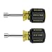 Klein Tools 610M 1/4 and 5/16 Magnetic Tip Nut Driver Set, 1-1/2" Hollow Shanks