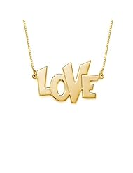 Inspiration 18k Yellow Gold Plated Love Pendant Necklace!