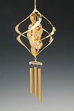 Baby Bootee Gold Swarovski Crystal Wind Chime Ornament