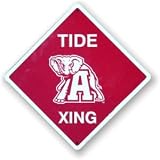 Alabama CrimsonTide 12 x 12 Embossed Metal Crossing Sign