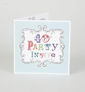 10 Silhouette 40th Birthday Invite Cards