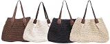 Straw Studios Double Handle Straw Shoulder