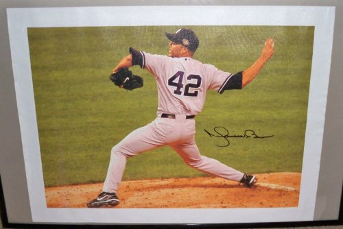 NEW York Yankees Mariano Rivera Signed Auto Baseball Canvas Coa & Tamper Proof Hologram Proof Photo