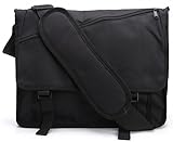 Good&god Men's Vintage Black Canvas School Military Shoulder Bag Messenger Bag