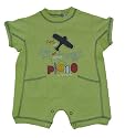 Bright Bots Flying Story Baby Romper in Green Cotton Jersey 6/12 months