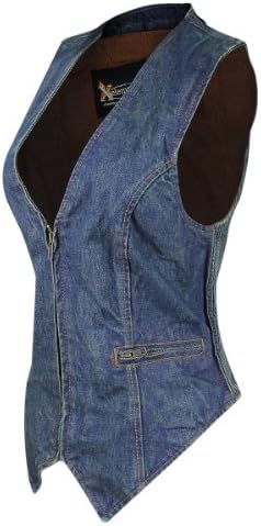 Xelement Womens Classic Blue Denim Vest - Large