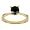 10k Yellow Gold Black Diamond Solitaire Ring (1 cttw), Size 5