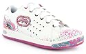Red By Marc Ecko "Painted" Girls Leather Retro Lace Up Tennis Shoes By Marc Ecko - White/Pink/Multi