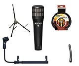 Audix i5 Instrument Microphone with Cabgrabber Microphone Holder for Guitar Amp, Ultimate Support Amp Stand, 6