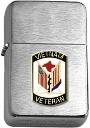Vietnam Veteran Brushed Chrome Lighter