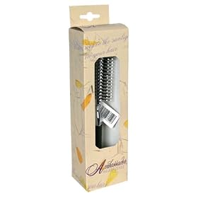 Ambassador Hairbrush, Round Head, Plastic Pins, Silver Handle, 1 Hairbrush (Pack of 2)