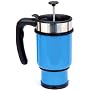 Commuter, Double-Shot, Stainless Steel French Press; Cornflower Blue