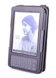 picture of Duragadget Genuine Leather Case & Cover With Stand for Kindle 3 - Black