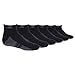 adidas Kids-Boy's/Girl's Cushioned Low Cut Socks (6-Pair), Black/Graphite/Phantom, Large