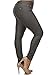ICONOFLASH Women's Jeggings Pull On Slimming Cotton Jean Like Leggings (Gray, Medium)
