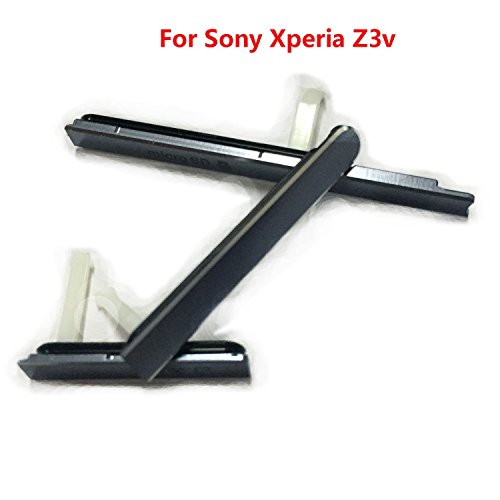 Dogxiong Genuine Black Grey Gray Housing Single Sim Card Slot Port + Micro SD USB Dust Plug Cover For Sony Xperia Z3v D6708 [Verizon]