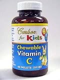 Carlson Labs For Kids Vitamin C, 250 mg - 60 Chewable Tablets