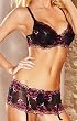 Escante Women's Night Shade Garter Belt Bra Set