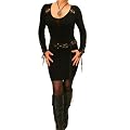 Blue Banana Lace up Long Tunic Jumper