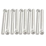 uxcell　マウントポイント　取り付け点　ダイヤモンドバー　アロイ　シルバートーン　10個